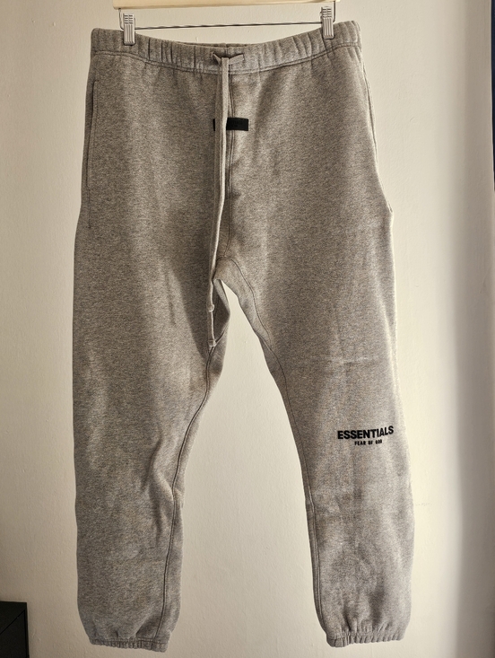 Essentials Pants - Essentials Light Gray Fleece Jogger Sweatpants